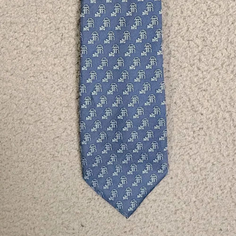Vineyard Vines Blue and White Patterned Tie silk men’s - Picture 4 of 4